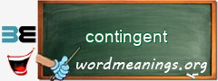 WordMeaning blackboard for contingent